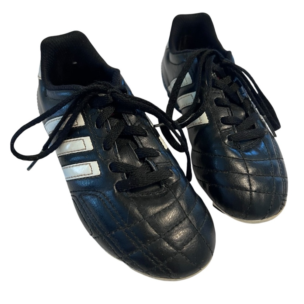adidas Kids Black and White Soccer Sneakers